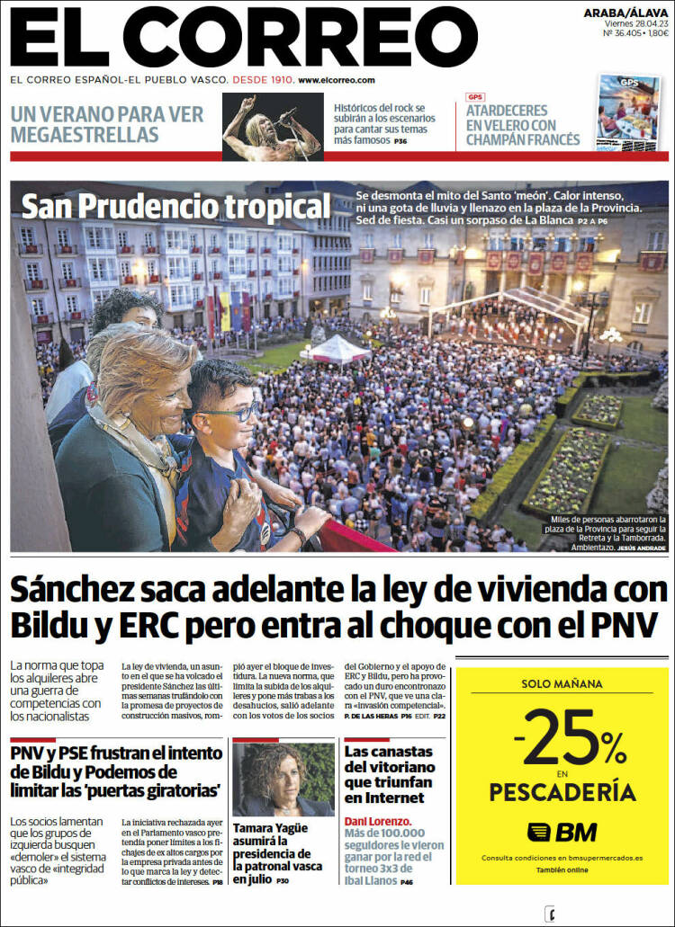 Portada de El Correo - Álava (Espa&ntilde;a)