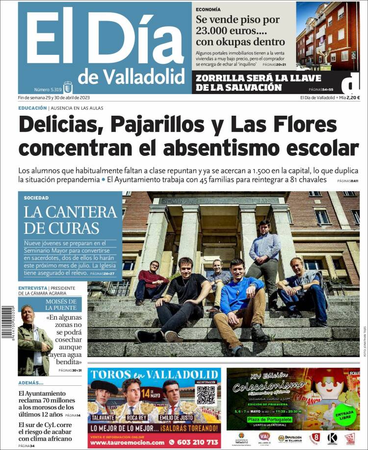 Portada de El Día de Valladolid (Espa&ntilde;a)