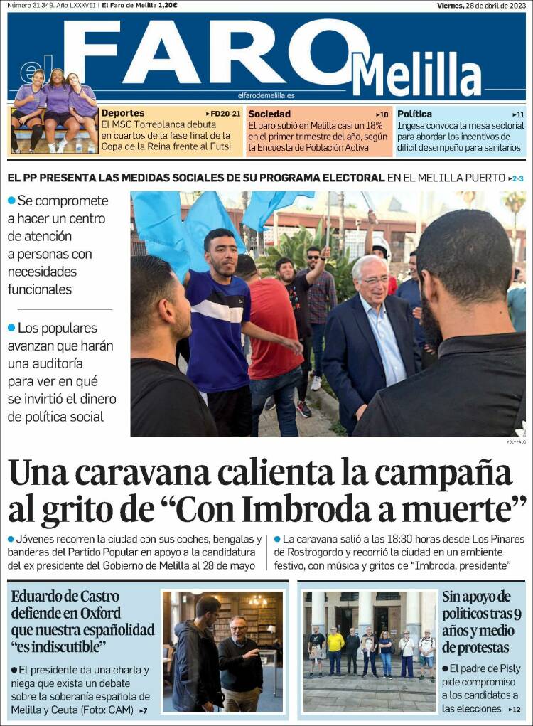 Portada de El Faro de Melilla (Espa&ntilde;a)