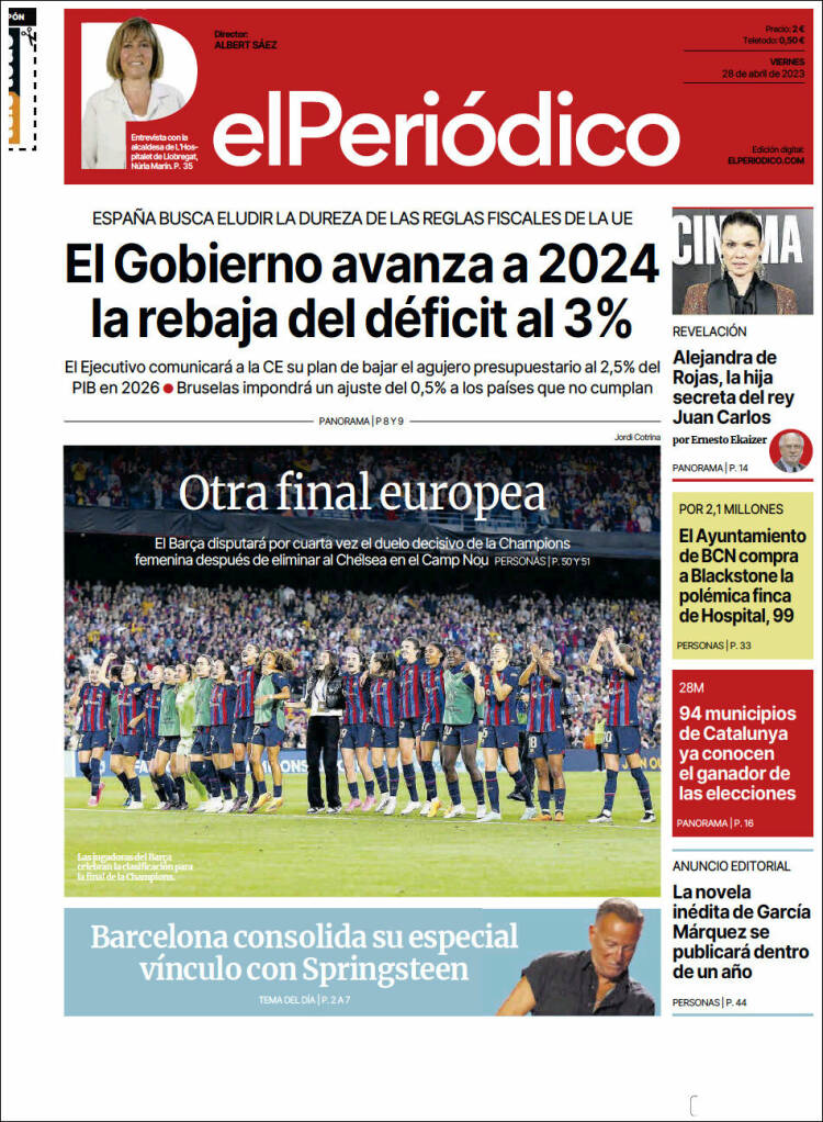 Portada de El Periódico (Espa&ntilde;a)