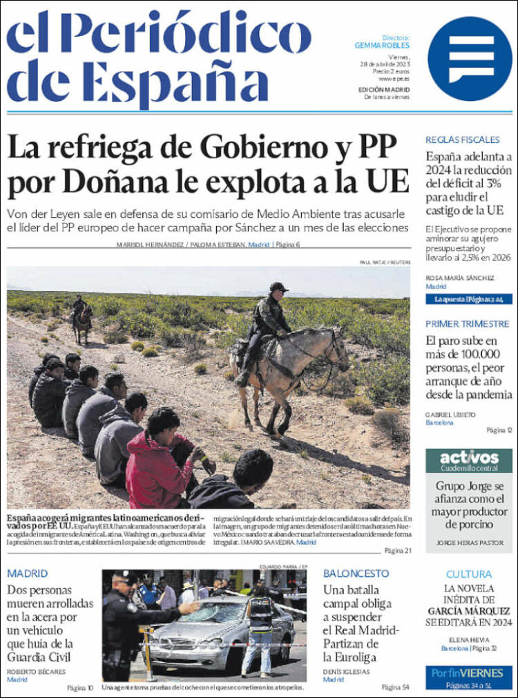Portada de El Periódico de España (Espa&ntilde;a)