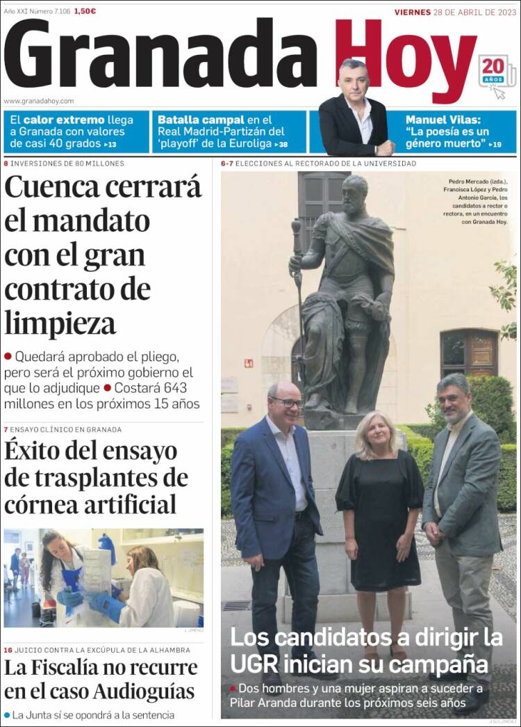 Portada de Granada Hoy (Espa&ntilde;a)