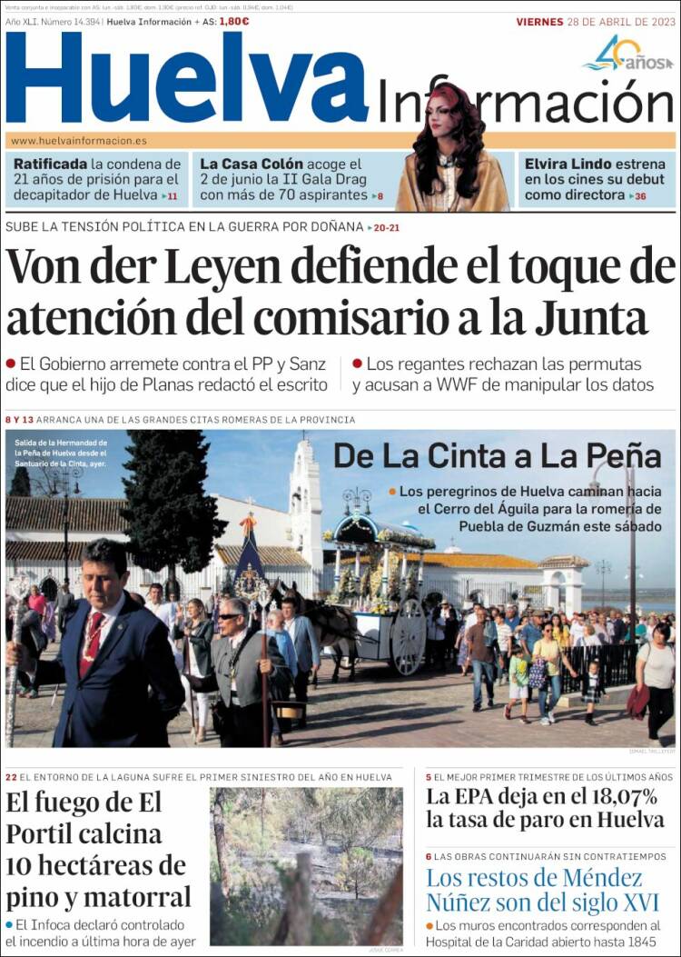 Portada de Huelva Información (Espa&ntilde;a)