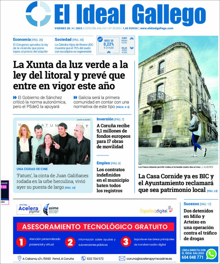 Portada de El Ideal Gallego (Espa&ntilde;a)