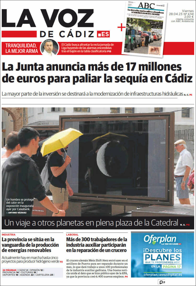 Portada de La Voz de Cádiz (Espa&ntilde;a)