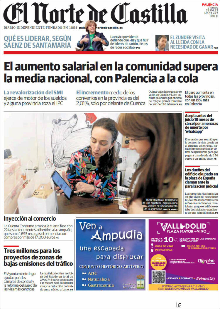 Portada de Norte de Castilla - Palencia (Espa&ntilde;a)