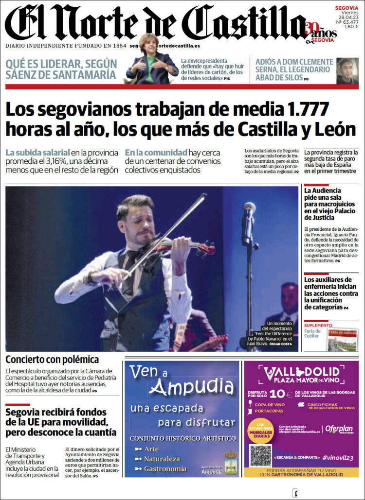 Portada de Norte de Castilla - Segovia (Espa&ntilde;a)