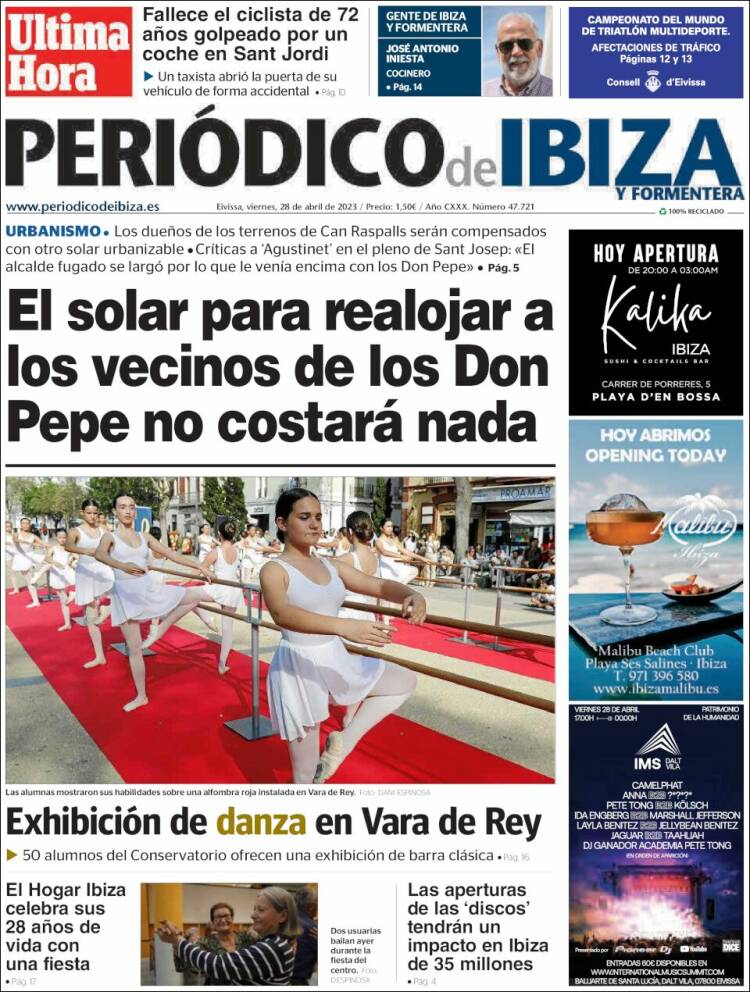 Portada de Periódico de Ibiza (Espa&ntilde;a)