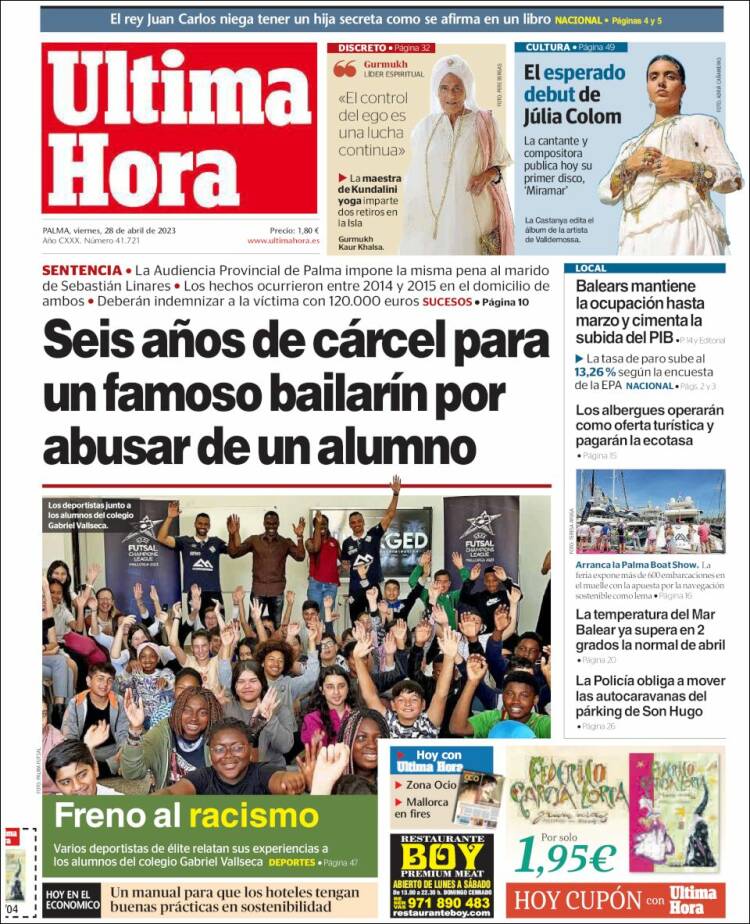 Portada de Última Hora (Espa&ntilde;a)