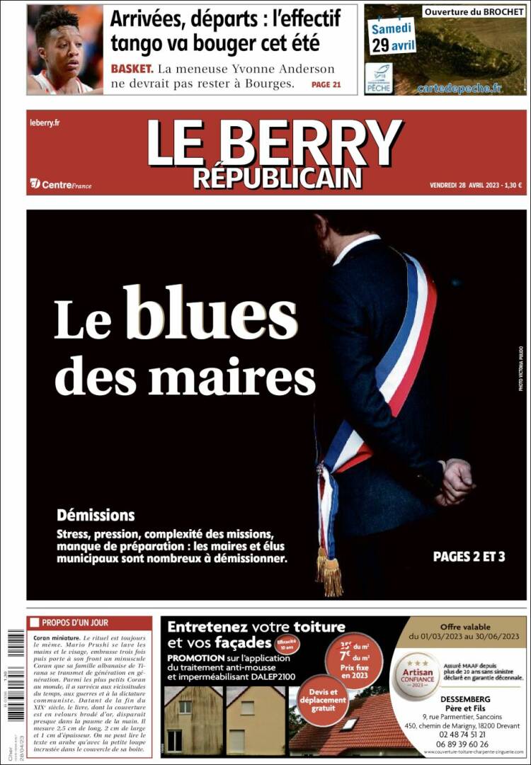 Portada de Berry Republicain (Francia)