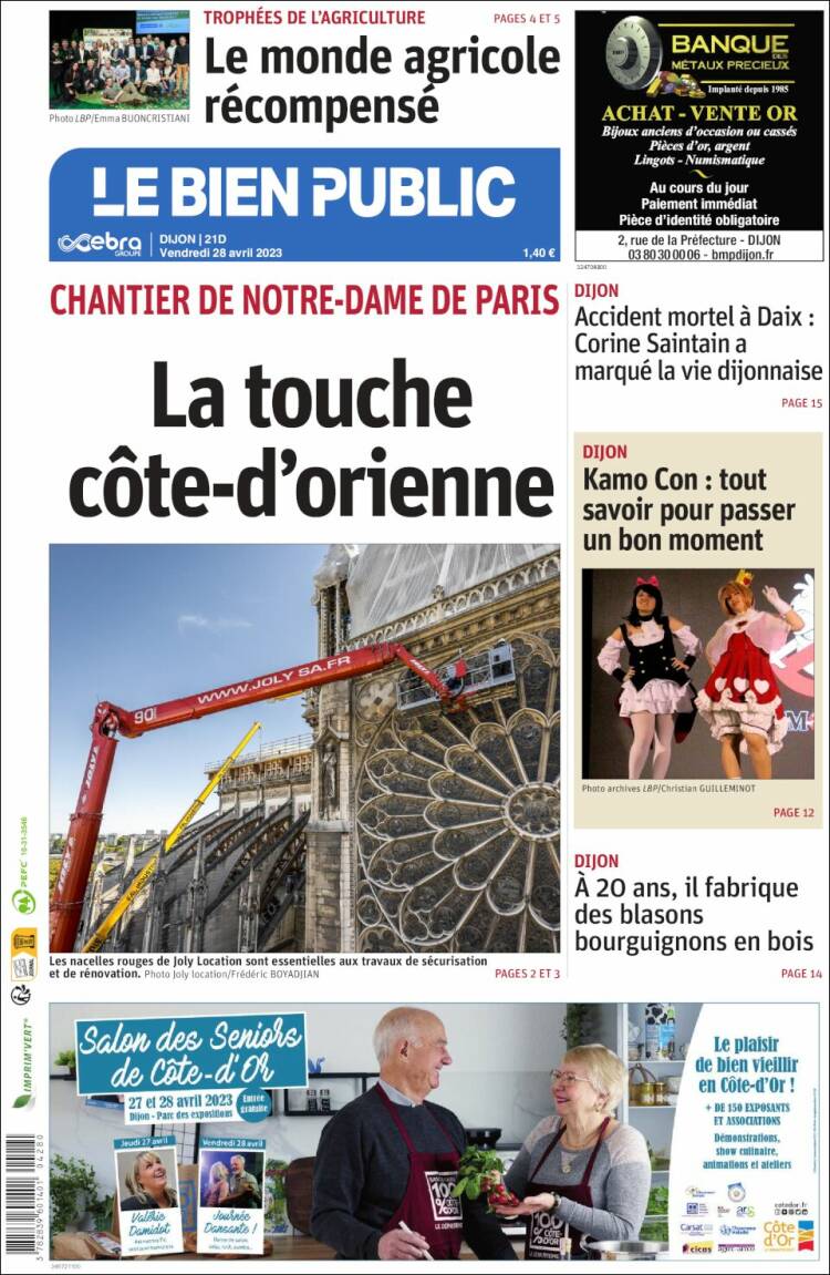 Portada de Le Bien Public (France)