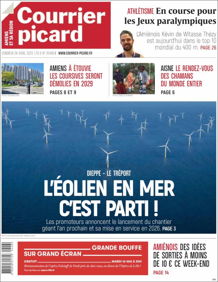 Portada de Courrier Picard (Francia)