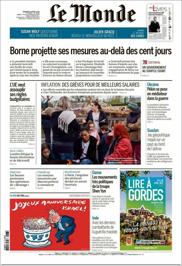 Portada de Le Monde (Francia)