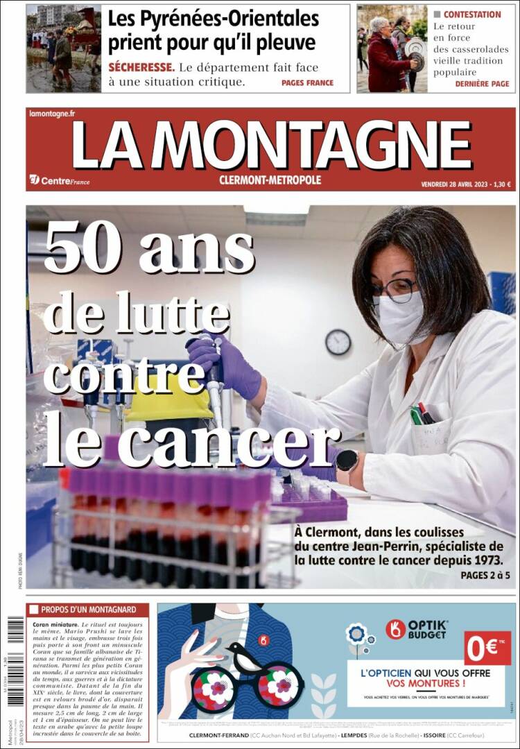 Portada de La Montagne (Francia)