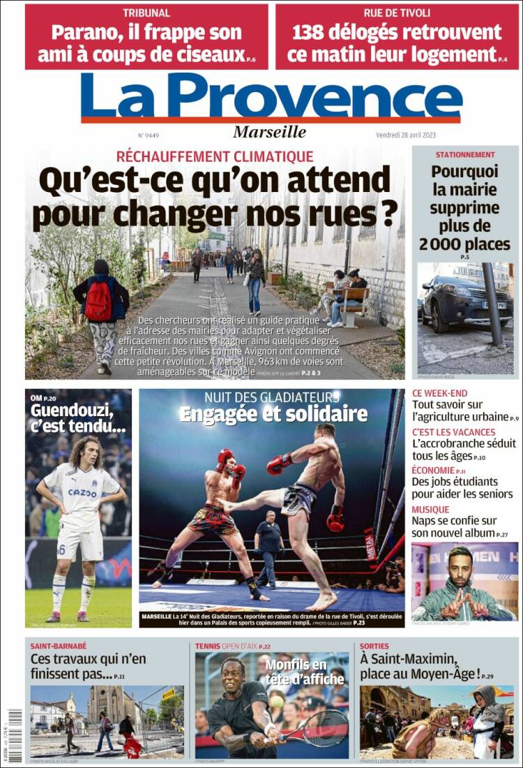 Portada de La Provence (Francia)