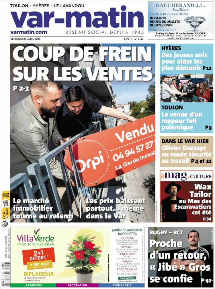 Portada de Var-Matin (Francia)