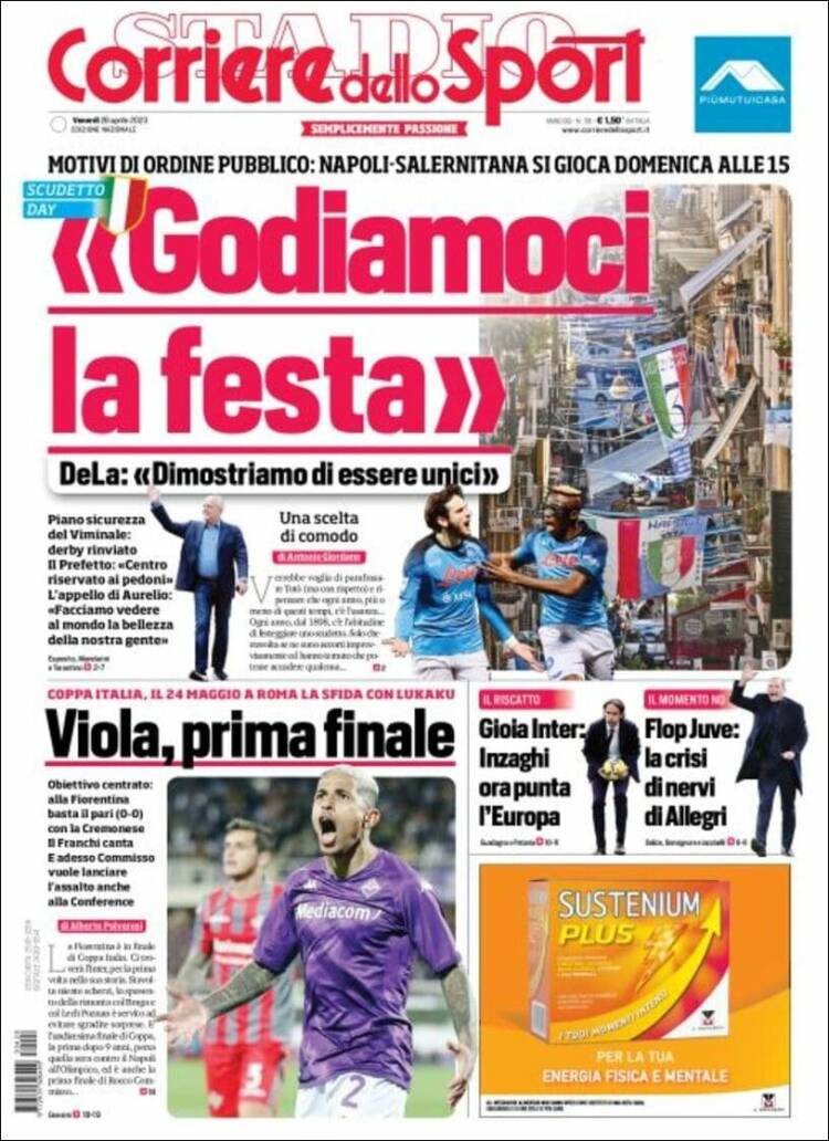 Portada de Corriere dello Sport (Italy)