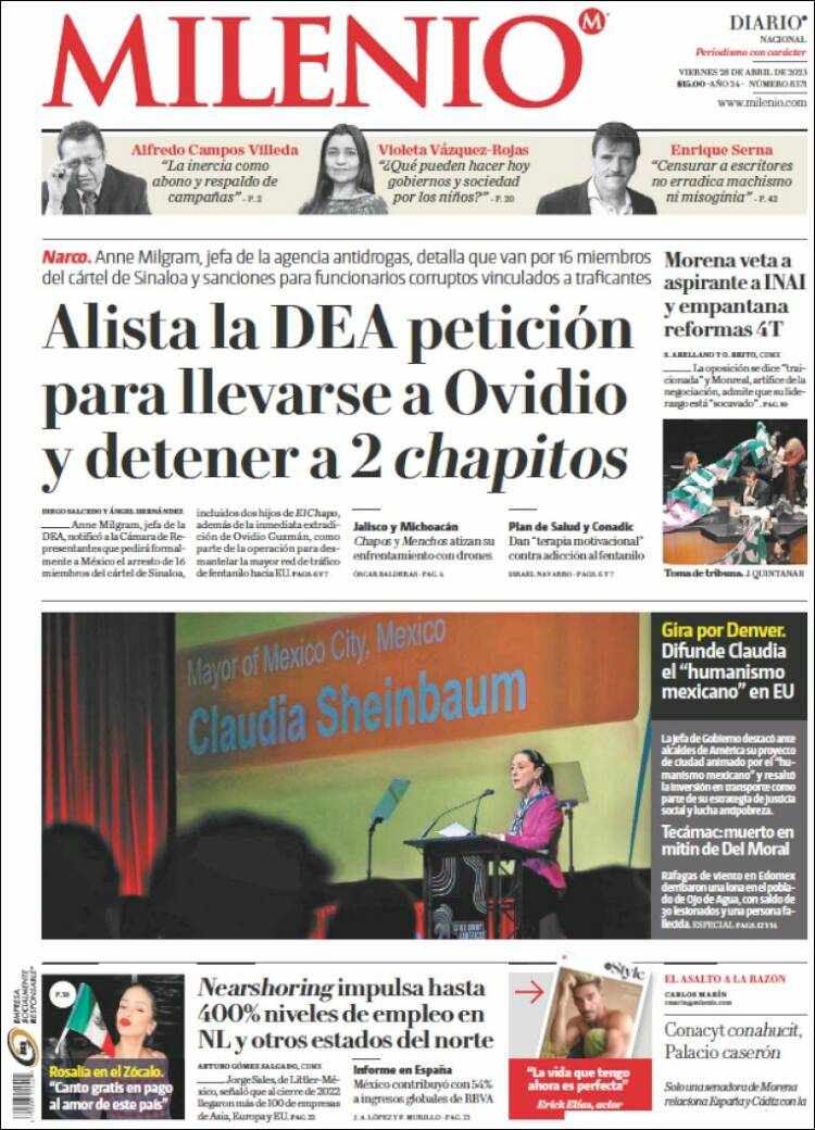 Portada de Milenio (México)