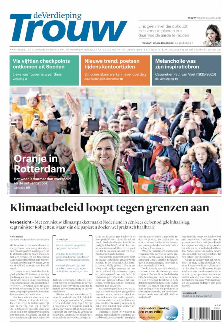 Portada de Trouw (Netherlands)