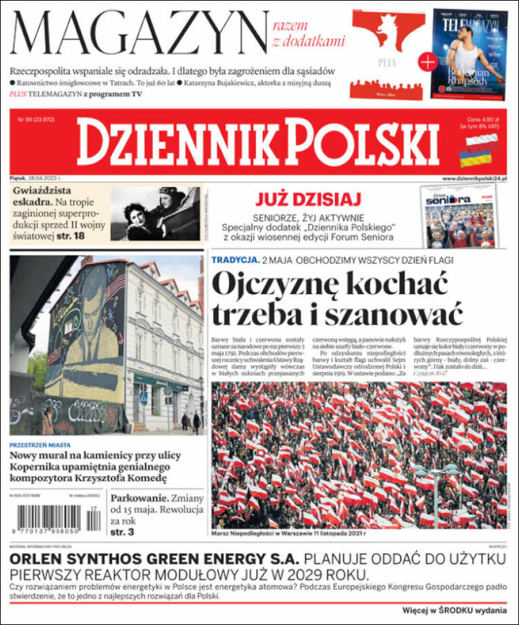Portada de Dziennik (Polonia)