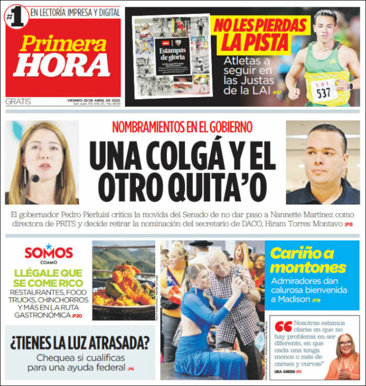 Portada de Primera Hora (Puerto Rico)