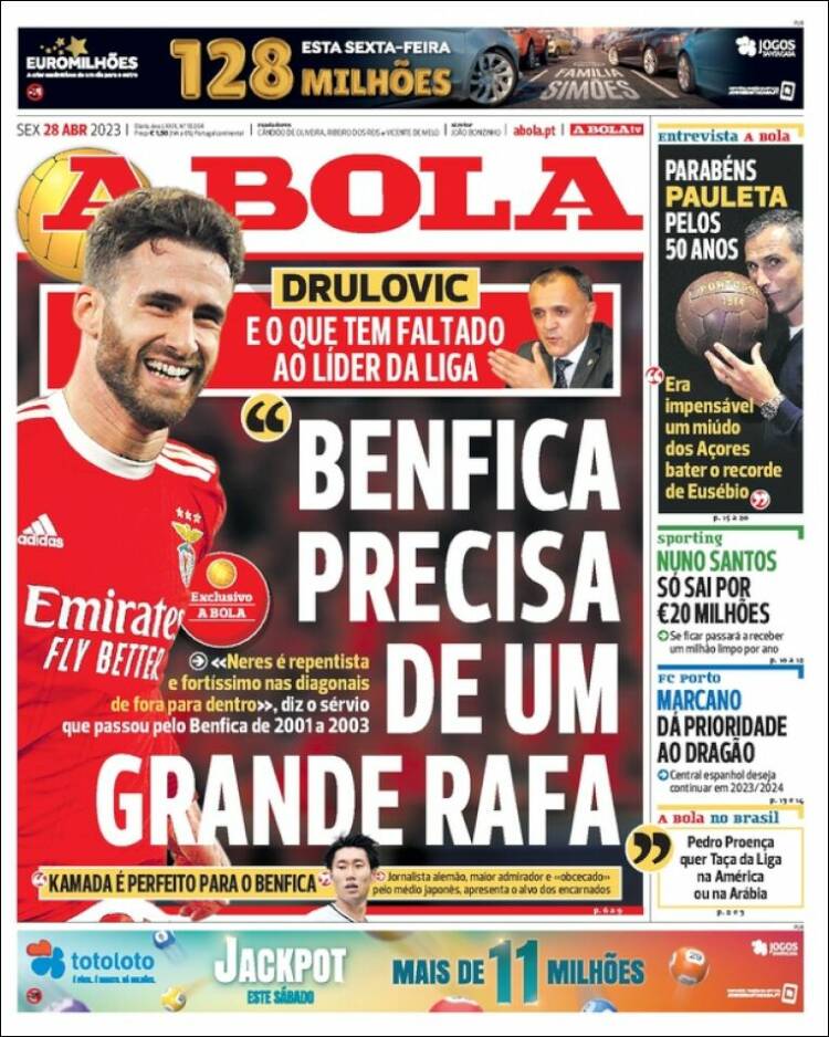 Portada de A Bola (Portugal)