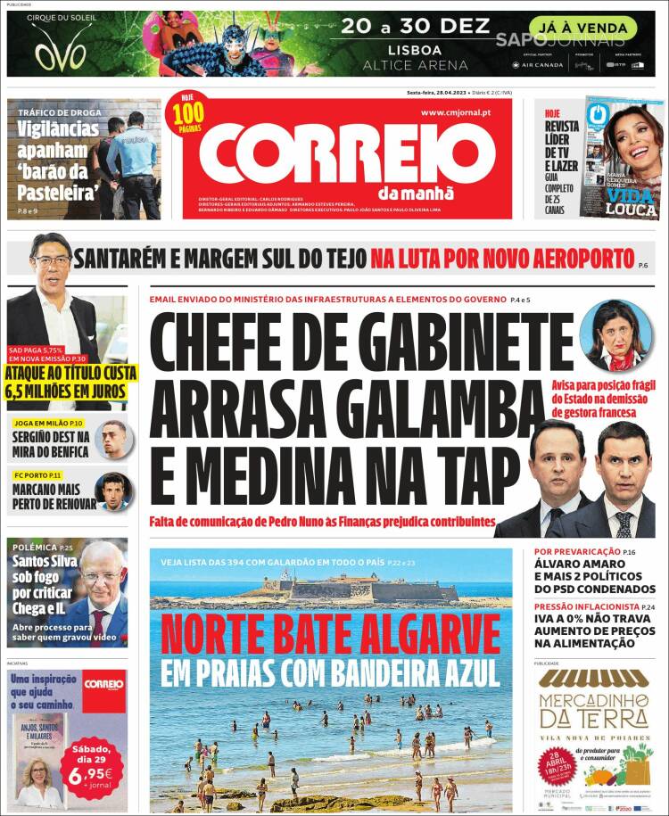Portada de Correio da Manhã (Portugal)