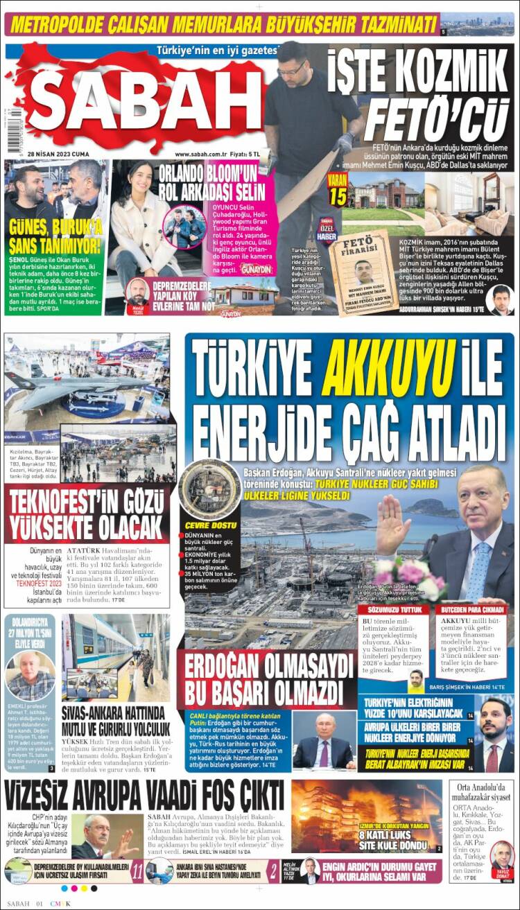 Portada de Sabah (Turqu&iacute;a)