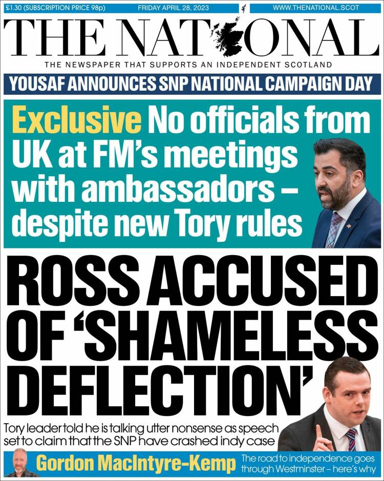 Portada de The National (Reino Unido)