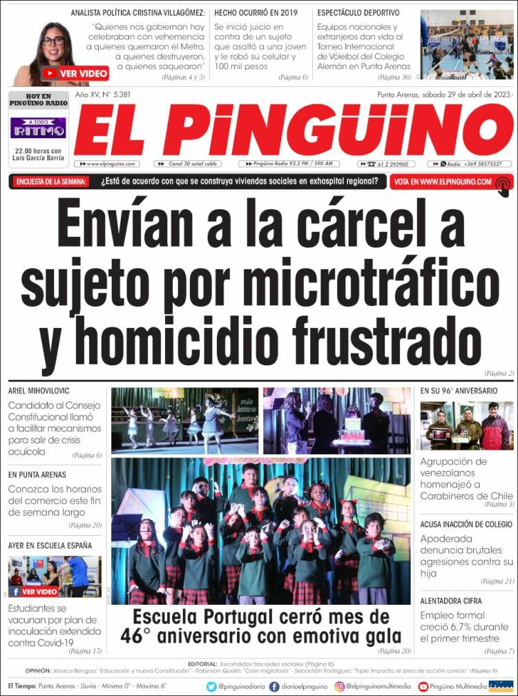 Portada de El Pingüino (Chile)