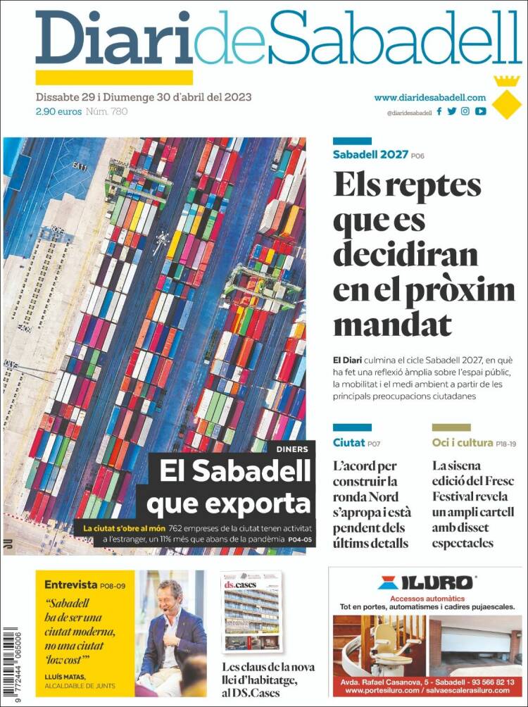 Portada de Diari de Sabadell (Espa&ntilde;a)