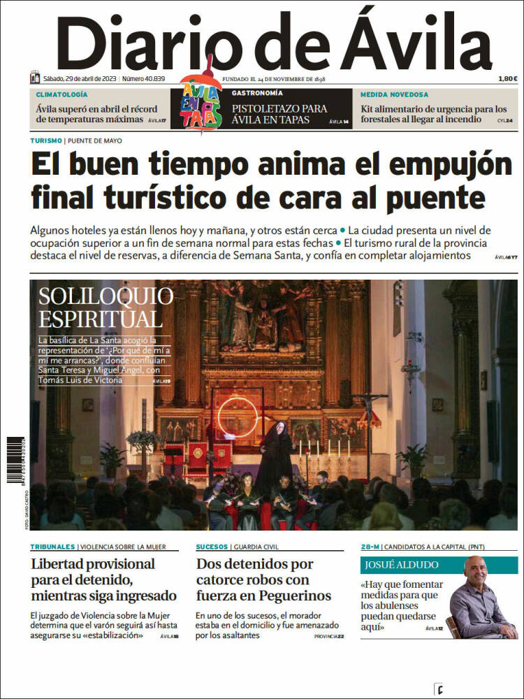 Portada de Diario de Ávila (Espa&ntilde;a)