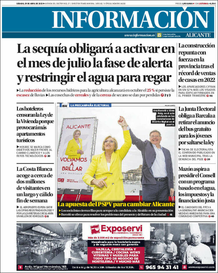 Portada de Diario Información (Espa&ntilde;a)