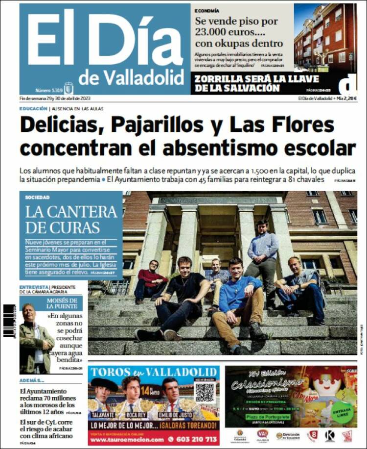 Portada de El Día de Valladolid (Espa&ntilde;a)