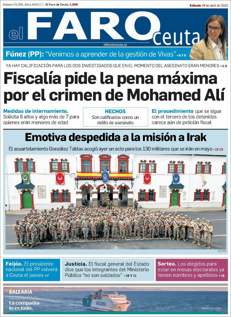 Portada de El Faro de Ceuta (Espa&ntilde;a)