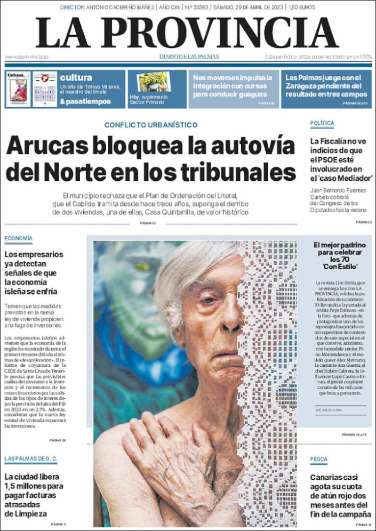 Portada de La Provincia (Espa&ntilde;a)