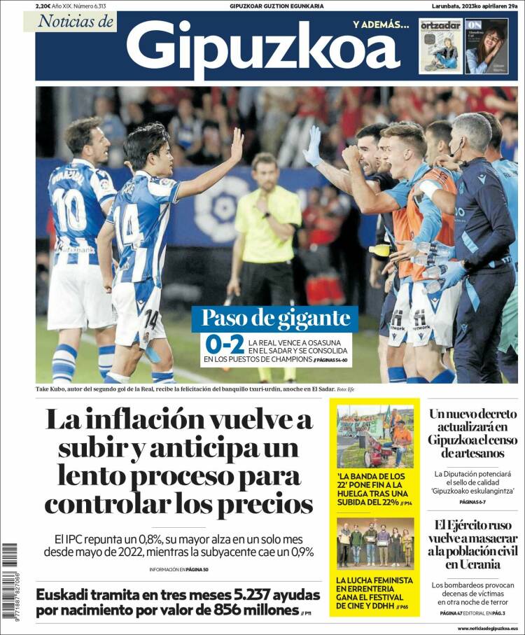 Portada de Noticias de Gipuzkoa (Espa&ntilde;a)