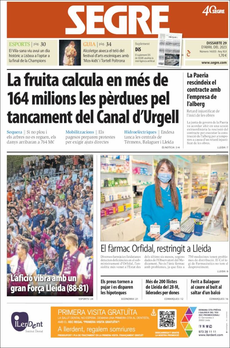 Portada de Segre (Espa&ntilde;a)