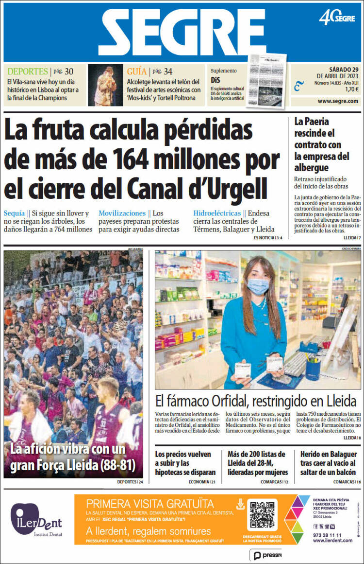 Portada de Segre  (Espa&ntilde;a)