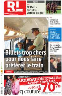Portada de Le Republicain Lorrain (Francia)