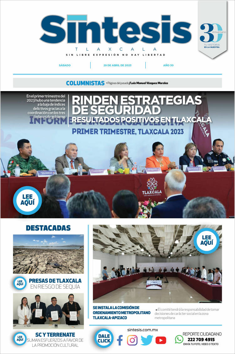 Portada de Síntesis de Tlaxcala (México)