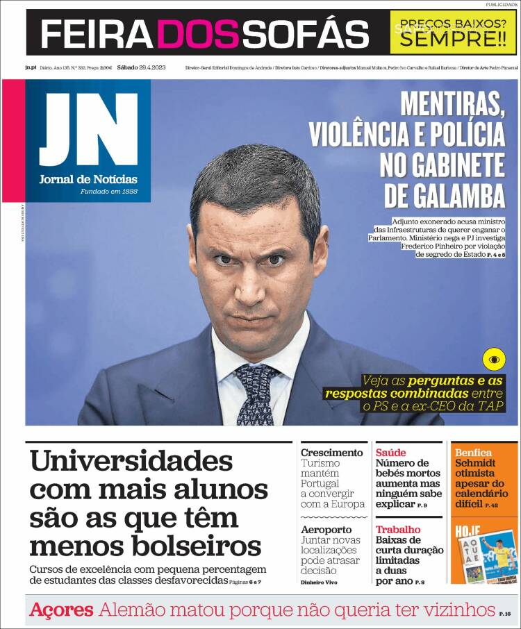 Portada de Jornal de Notícias (Portugal)