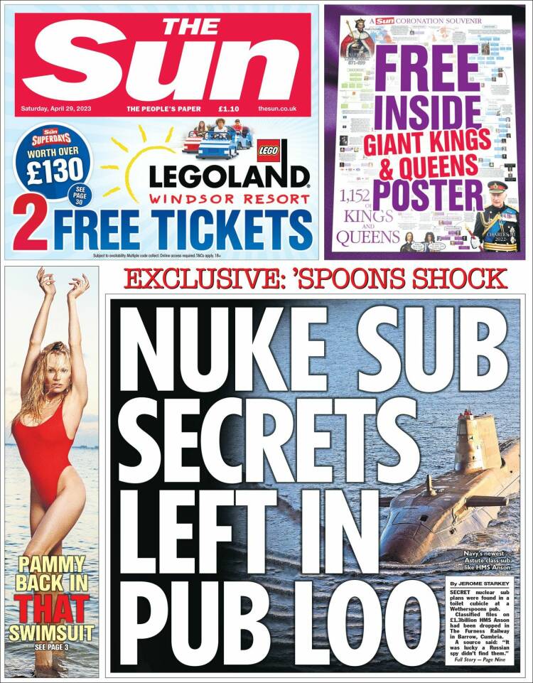 Portada de The Sun (Reino Unido)