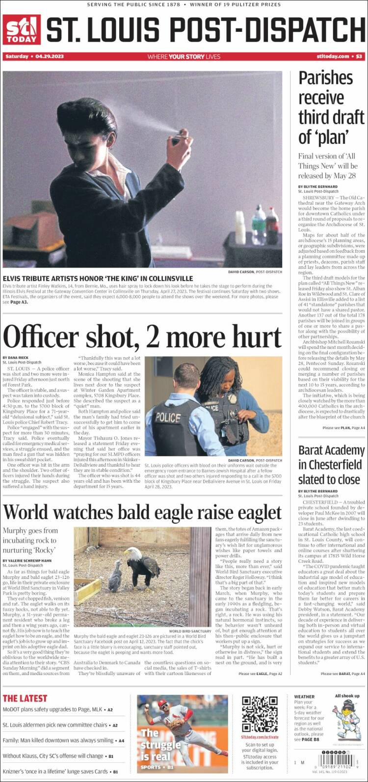 Portada de St. Louis Post-Dispatch (USA)