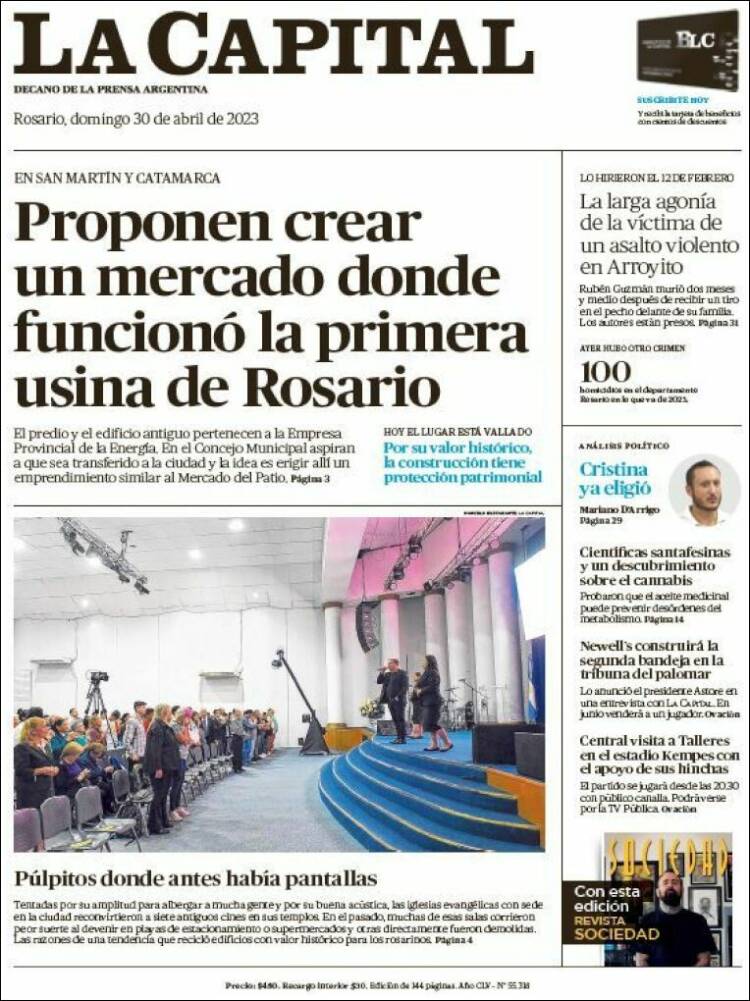 Portada de La Capital - Rosario (Argentina)