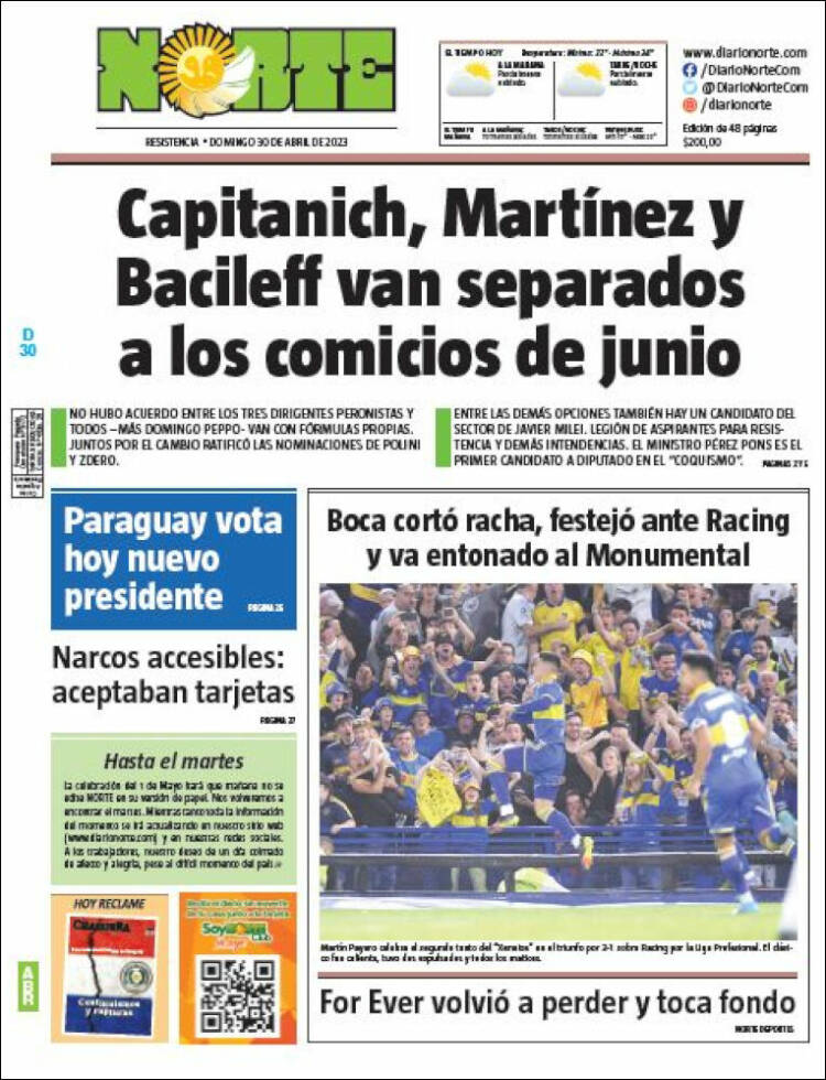 Portada de Diario Norte (Argentina)