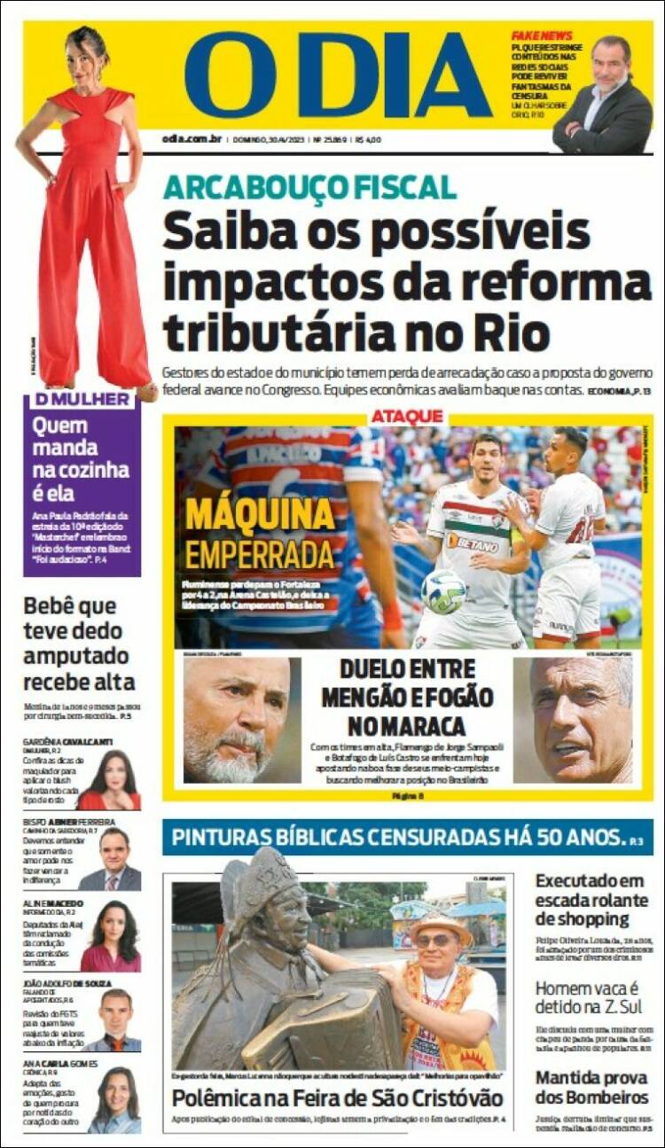 Portada de O Dia (Brasil)