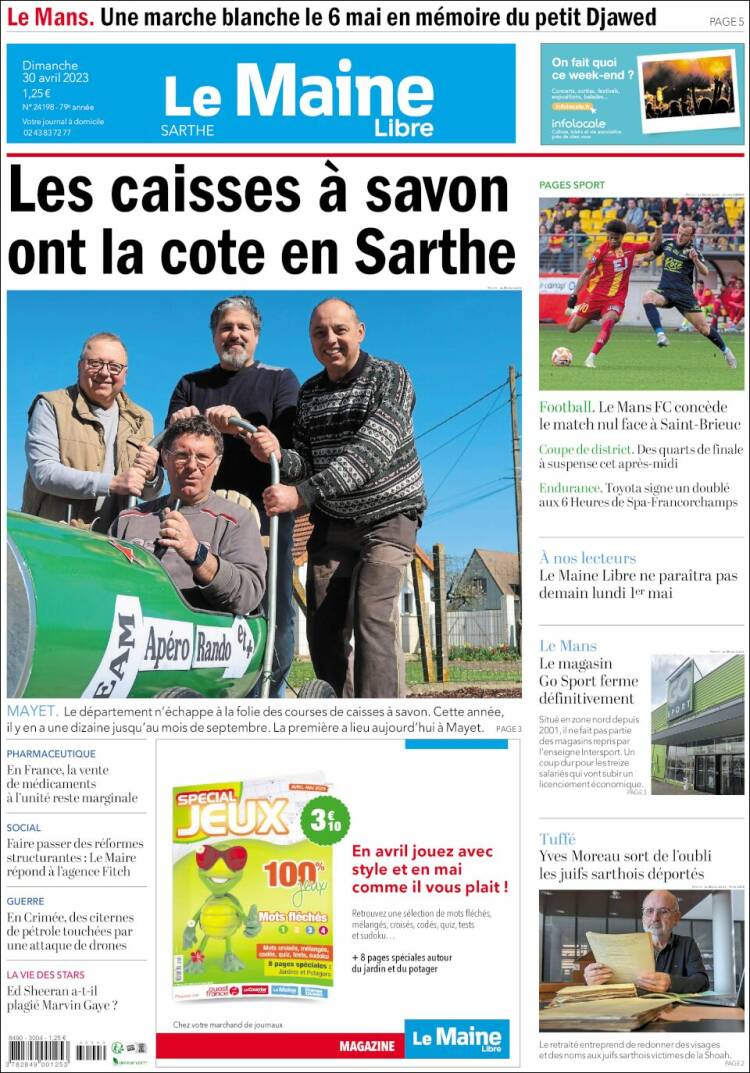 Portada de Le Maine Libre (Francia)