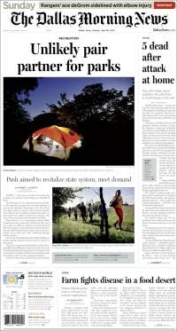 Portada de Dallas Morning News (USA)