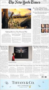 Portada de New York Times (USA)